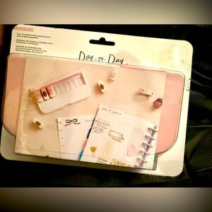 American Crafts Day-To-Day Pink Disc Planner Board w/ Adjustable punches